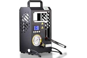 LTQ Vapor Rosin Presse – 10 Tonnen Hydraulische Kolophonium-Extraktionsmaschine mit Manometer, 15 × 15 cm Heizplatten mit Zwei unabhängigen Temperaturreglern