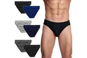 Molten Creek Men's Classic Sports S - XXL Soft Cotton Underwear Ribbed Soft Sports Slips Briefs Pants Trunk Hipster, 6 Pack