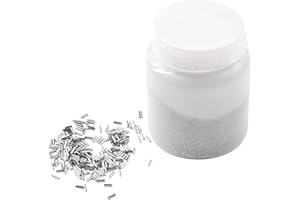 HEIBTENY 1 kg d'aiguille de polissage magnétique, pour ponceuse magnétique, pièces métalliques polies, luminosité de surface, broches magnétiques en acier inoxydable 304 (1,2 × 5 mm)