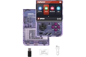BULUHAHA Miyoo Mini Plus Retro Game Console, Console di Giochi Portatile 64G, Sistema Open Source Linux, 3.5" IPS Miyoo Mini Plus Console Giochi