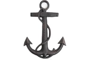 Logbuch-Verlag - Piccola ancora in ghisa di colore marrone e nero da 20 cm, decorazione da appendere alla parete, adatta come regalo per un matrimonio