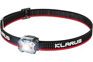 ‎KLARUS klarus HM3 670 Lumen Stirnlampe LED Wiederaufladbar Hauptlicht + rotes Warnlicht, 180° verstellbare Schulterlampe und Klemmlampe, geeignet für Camping, Angeln, Hundespaziergang, Heimgebrauch