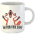 Divine Handicraft Oh for Fox Sake Funny Printed Coffee Mug- Cartoon Printed Milk Mug Gift for Kids, Gift for Him/Her
