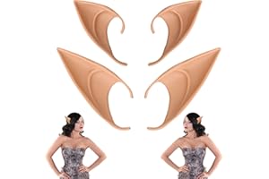 Lusofie 2 Paar Elf Ears Latex Elfenohren Elfenkostüm Feenohren Cosplay Ohren Cosplay Halloween Elfen Kostüm Weihnachten Jede Themenparty Elfen Ohren