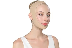 XBFOCNH Masque V-Ligne Visage Respirant,Masque Double Menton Amincissant,Bande Raffermissante Réutilisable pour Double Menton,Ceinture Femme pour Affiner Le Contour & Éliminer le Double Menton