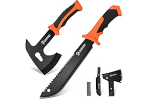 Nedfoss Outdoor Messer Outdoor Beil Survival, Axt Survival Axt Outdoor Axt Camping Beil & Axt, Camping Messer Jagdmesser Outdoor Survival Messer Set, Machete scharf echt, Outdoor Ausrüstung