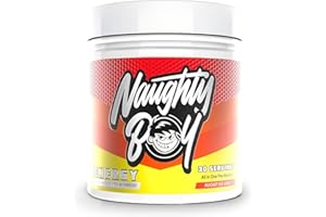 NAUGHTY BOY NaughtyBoy Energy Pre-Workout Powder - Rocket Ice Lolly, 30 Servings, All-in-One Pump, Performance & Focus Formula, 200mg Caffeine,Transparent Formula