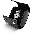 WisePoint Watch Box, PU Leather Watch Case Single Watch Display Case for Men and Women, Portable Watch Display Storage Box Watch Display Box, Watch Roll Travel Case with Detachable Pillow (black)