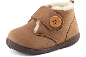 MK MATT KEELY Baby Boys Girls Boots 1-4 Years Winter Warm Plush First Walking Shoes for Toddlers