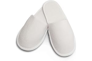 Desineo Lot di 100 Paia di Pantofole Chiuse Pantofole Spugna monouso Bianco per Thalasso, Hotel, Spa, Piscina