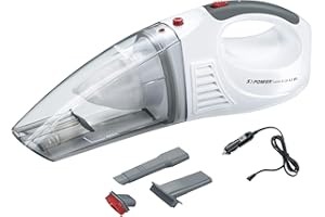 ‎SEVERIN SEVERIN 3-in-1 Akku Handstaubsauger S'POWER home & car, kabelloser Nass- & Trockensauger mit 7,4V Li-Ionen Akku, Autostaubsauger inkl. 12V-Ladekabel, weiß/rot, HV 7144