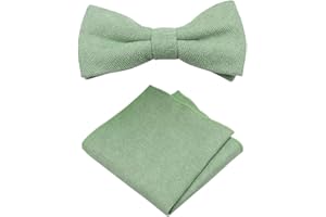 DB DICKIE BOW Ensemble nœud papillon et carré de poche en coton mélangé de luxe pour homme