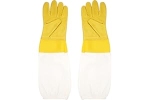 FARM & RANCH Gants d'apiculture - Taille XL - Cuir de chèvre et manches en coton épais et aéré