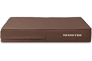 THE DOG'S BALLS Replacement Outer Cover (No Mattress) For The Dog's Bed Orthopaedic, Washable Oxford Fabric, Large 101 x 64 x 15cm (Brown with Brown Piping)