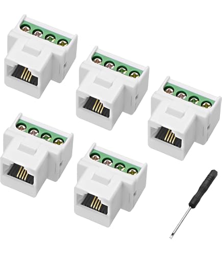 Adattatore Telefonico RJ11 Per Francia – Connettore Presa T Maschio A RJ11 Femmina Per Telefoni Fissi