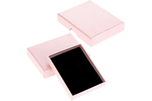 DIVINA VITAE 2 Piezas Caja de Regalo de Joyería Pequeña Collar Pulsera Pendientes Cajón Caja de Almacenamiento de Papel Kraft Vacía Caja de Regalo de Cartón con Tapa para Cumpleaños Boda (Rosa)