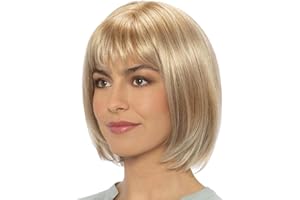 JYNVO Perruque Blonde Femme, Perruque Pour Femme, Cheveux Synthétiques, Coupe Courte, Cheveux Raides, Pour Les Femmes Perruques Cosplay Utilisation Quotidienne De La Fête, Blonde