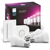 Philips HueWCA 9-75W Renkli Akıllı Başlangı&ccedil; Seti 3'l&uuml; Kumandalı E27 Bluetooth &Ouml;zellikli
