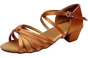 LIQIQI Scarpe da Ballo Latino Bambina Donna Classico Ballo Scarpe Ragazza Scarpe da Principessa Eleganti Anti Scivolo 2cm Tacco Ballo Scarpe Ballroom Sala