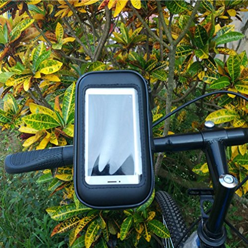 sunnymi Fahrrad Motorrad Universelle Wasserdichte Navigation Telefonständer, motorcycle Bicycle Phone Stand Lenkerhalter Halter Für Smartphone (Berührungsempfindlicher Bildschirm, Schwarz)