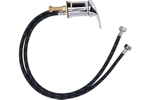 PWSHYMI Shampoo Ciotola Rubinetto Tubo Flessibile, Valvola di miscelazione Professionale In Lega di Zinco Shampoo Letto Rubinetto per Parrucchiere per Barbiere