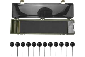 Yuemsh BoîTe Plate- Carpe avec HameçOn, BoîTe Rangement de PêChe à la Carpe, Panneau Plate- avec éPingles Conteneur de Plate- de PêChe à la Carpe pour la PêChe à la Carpe