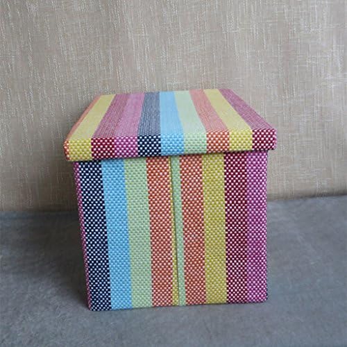 DWW-Storage basket Home Straw Storage Box Folding Storage Box Cloth covered clothing finishing ( Size : L )