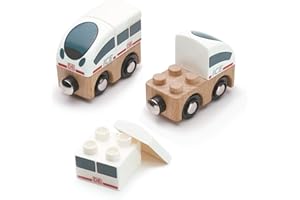 NEUE FREUNDE INVENTING & PRODUCING SCHNICKSCHNACK Neue Freunde Mein Kreativ Zug - Züge, Lokomotiven, Eisenbahnen und Waggons selber Bauen. Der Rollende Baustein verbindet eure Holzeisenbahn und die großen Klemmbausteine (Set 01 Ice und Güterzug)