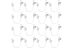 LUNEKUCK 16Pcs Window Restrictor Locks for Kids Window Restrictors UPVC Baby Security Window Locks with Screws Keys for Baby Child Children Safety, Window Locks Door Locks for Home Public School and Commercial