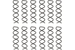 LEEQBCR LEBQ Schwarz Spirale Haarspange Spiral Pin Spirale Haar Clip Spin Clip Brötchen Haarnadel für DIY Haar Stil 20 Stück