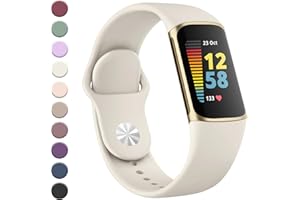 YLK Armband für Fitbit Charge 5 Armband/Fitbit Charge 6 Armband Damen Herren, Verbessertes Silikon Uhrenarmband Sport Verstellbares Ersatzband für Fitbit Charge 5 Armbänder/Charge 6 Armbänder