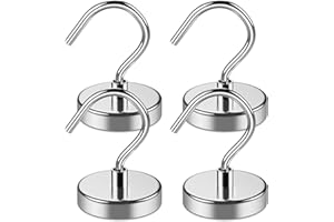 Grtard 4er-Pack robuste Magnethaken, starke Neodym-Magnethaken zum Aufhängen, starke Magnethake, Magnet mit Haken für Kreuzfahrt, Vorhang, Zuhause, Küche, Arbeitsplatz