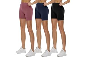 TNNZEET 3er Pack Radlerhose Damen High Waist Sommer Shorts Blickdicht Kurze Sporthose Leggings Hotpants Unter Kleider für Sport Yoga