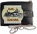 Produktbild HARLEY DAVIDSON FLHR Bild auf KLASSEK Marken RFID Herren Geldbörse Portemonnaie Echtes Leder mit Kette Motorrad Bike Zubehör Geschenk mit Metall Box NICHT OFFIZIELLE HARLEY DAVIDSON Produkte
