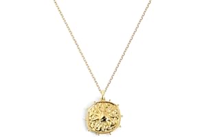 SINGULARU - Collar Solstice Lavande - Colgante en Latón con Acabado Baño de Oro de 18 Kt o Rodio - Cadena de Talla Unica - Joyas para Mujer - Varios Acabados