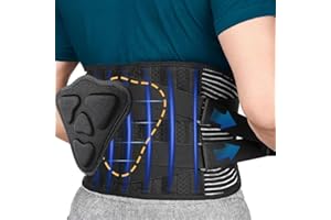YISAILU Rückenstützgürtel mit 6 Streben für Herren und Damen, Bequeme Atmungsaktive Rückenbandage mit 3D Lendenpolster zur Linderung und Haltungskorrektur, Rückengurt für Arbeit und Sports ,M(29,5"-37,4")