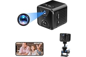 Tebetu Telecamera Spia Invisibile 4K, Mini Camera wifi Spia con Audio 3000mAh, Videocamera Sorveglianza Micro Spy Cam mit rilevamento del movimento PIR und grandangolo a 170° per interno/esterno