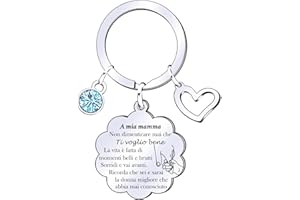 MNBVBV Regalo Mamma Portachiavi Regalo Mamma Festa della Mamma portachiavi mamma e figlia figlio festa della mamma Regali di Compleanno per mamma