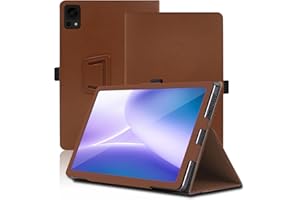 ENVIBE Funda para DOOGEE T20 Mini, 8.4 Inch, DOOGEE T20 Mini Tablet Funda, Funda Protectora Plegable con Soporte para Lápiz y Correa para la Muñeca, Protección Total. (marrón)