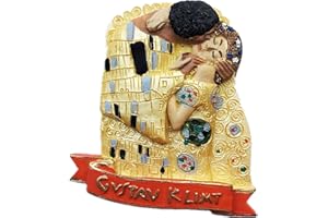 MUYU MAGNET 3D Kiss słynny obraz Gustava Klimta Wiedeń Austria magnes na lodówkę pamiątkowa naklejka, dekoracja domu i kuchni, Austria Wiedeń magnes na lodówkę