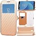 Produktbild Samsung Galaxy J7 2017 Lederhülle, bdeals Premium PU Leder Schutzhülle Brieftasche mit Sichtfenster Flip Cover für Samsung Galaxy J7 2017 (J730) Hülle ,Gold