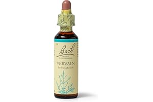 BACH FLOWER REMEDIES Bach Original Flower Remedies (Vervain) Live & Let Live, Unwind, Emotional Wellness, Natural Flower Essence, 20ml