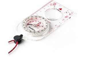 Suunto A-30 Compact Compass - Northern Hemisphere, Metric/Imperial Scale, Accurate for Hiking & Orienteering, Magnifying Lens & Luminescent Marking