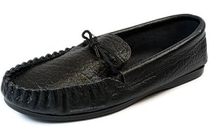 COOPERS Mens Leather Moccasins Slippers Outdoor Made In Britain Black Tan Grey UK 6-12