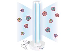 FarmaMed Lampada Germicida UVC, Lampada Sterilizzazione Intelligente, Sensore Radar, Timer 15/30/60 minuti, Potenza 36 Watt, Sanificazione fino a 40mq., Disinfezione al 99,9%, Colore chiaro