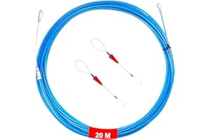ACONDE φ 3,6 mm Kabeleinziehhilfe, włókno wciągane z poliestru 20 m z 2 sprężynami prowadzącymi, pomoc w wciąganiu kabli w idealnym taśmie do wprowadzania komunikacji, Nadaje się do światłowodów, domowego