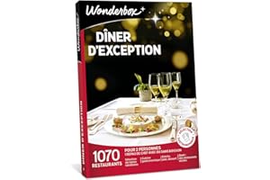 Wonderbox – Coffret cadeau - DÎNER D'EXCEPTION – plus de 1.070 restaurants gastronomiques renommés, labellisés ou étoilés pour 2 personnes