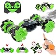 Wembley Gesture Induction Twisting Off-Road Vehicle - Remote Control Stunt Car with Light and Music | High-Speed RC Toy Car for Kids(with Smoke) (Green)