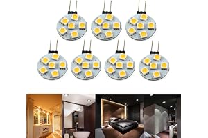 G4 LED-lampa 12V AC/DC,6-5050SMD 1W, 2700K för ljuskrona under skåp RV(1w-7st/Varmvit 2700K)