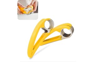 BUSTLWOR 2 Piezas Cortador de Platano, Cortador de plátano de acero inoxidable, Acero Inoxidable, Plátano, Cortador de Frutas, Cuchillo de Pepino, PP + Acero Inoxidable